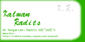 kalman radits business card